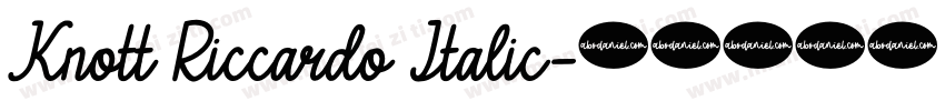Knott Riccardo Italic字体转换